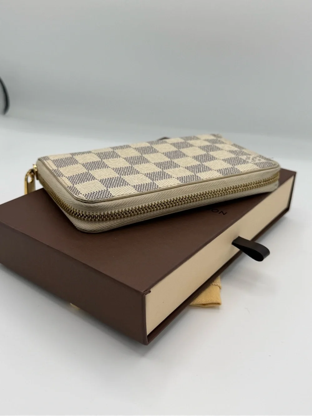Louis Vuitton Damier Azur Zip Wallet - Compact Long